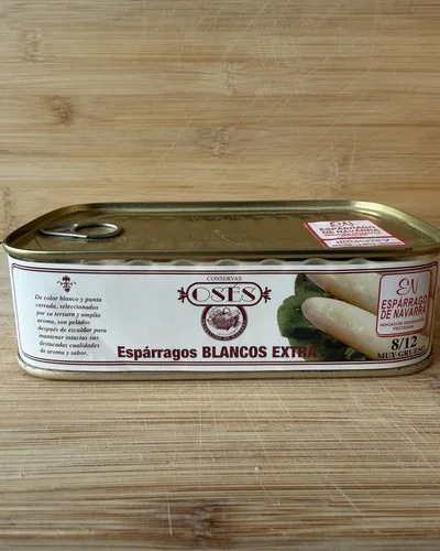 Lata 1/2 kg de espárrago I.G.P. de Navarra calibre 8/12 muy grueso — Conservas Osés