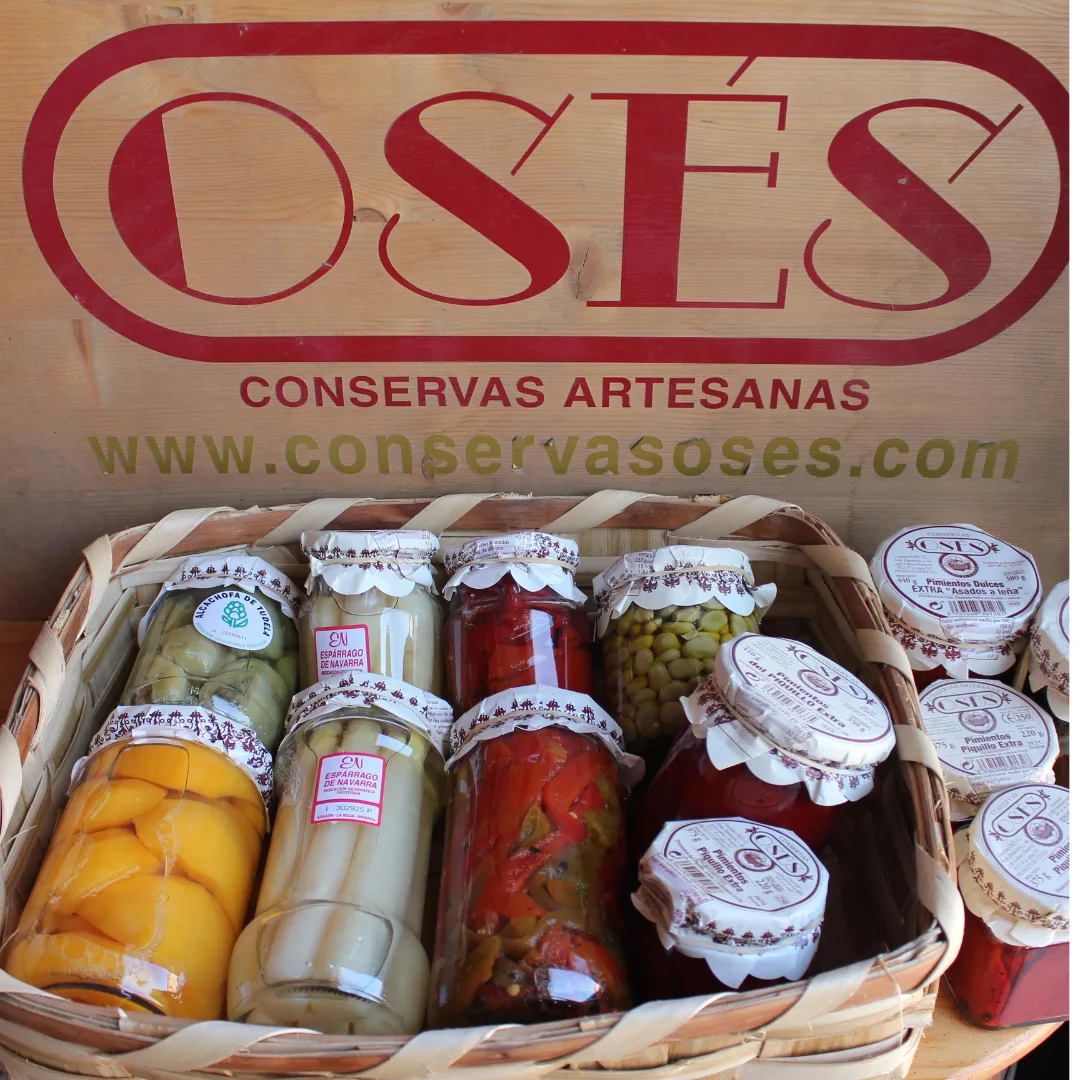 Cesta de conservas artesanas de Conservas Osés — Sesma, Navarra